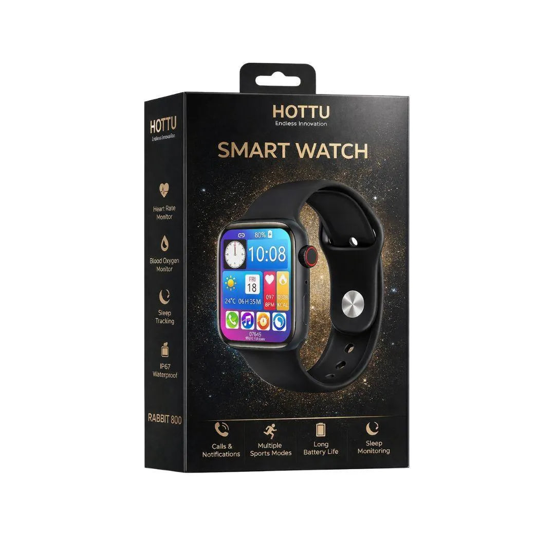 Rabbit DT800 Smart Watch | Health & Fitness Tracking, Bluetooth 5.1, Long Battery Life